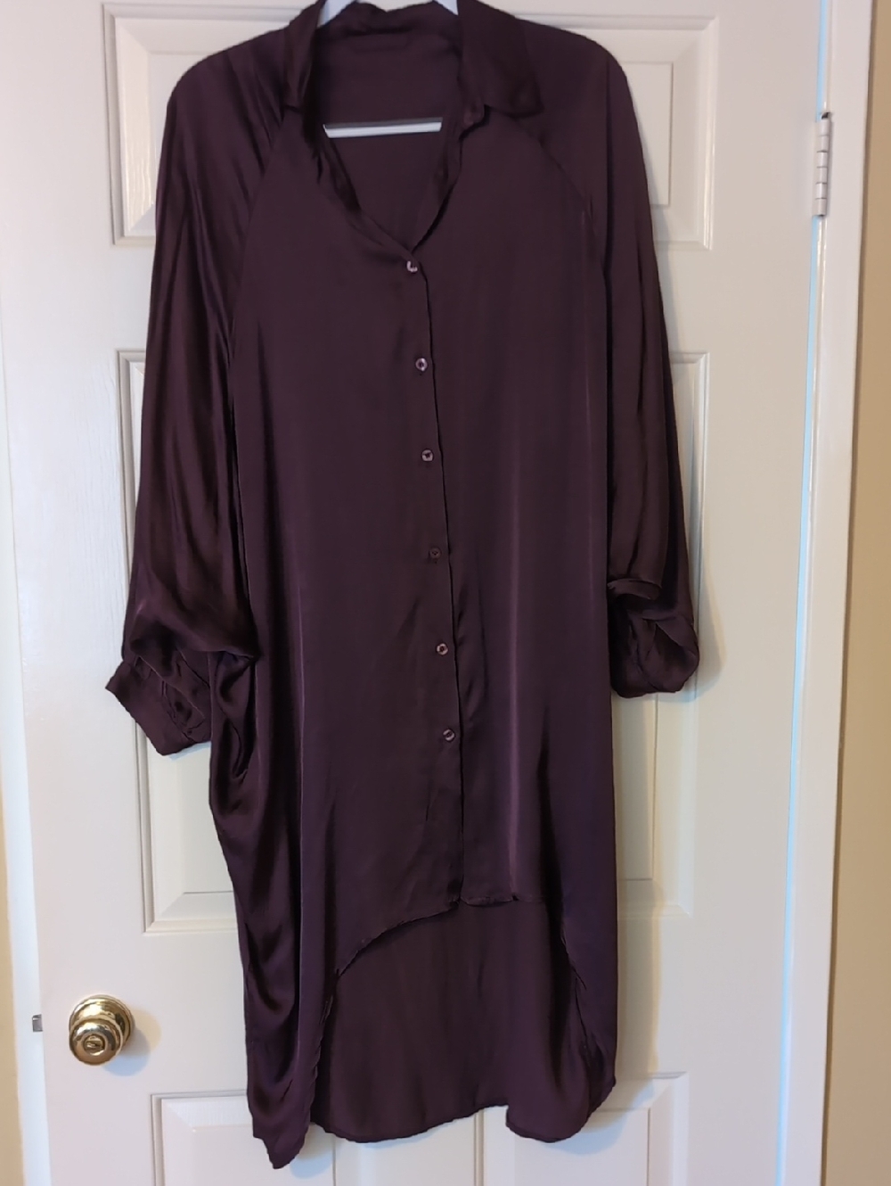 Oversized Italian Satin Shirt